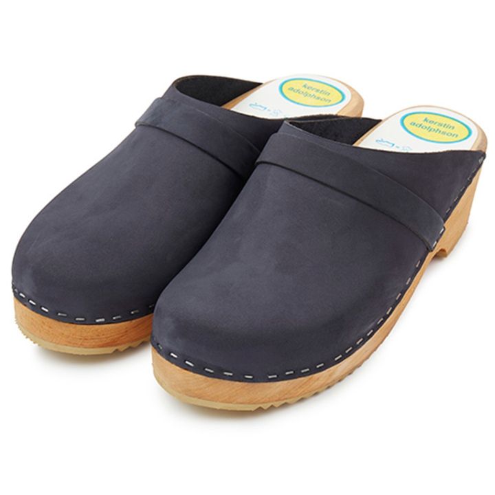 Sabots en cuir Nubuck - NAVY