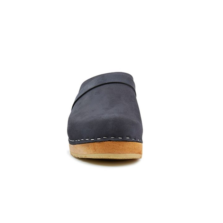 Sabots en cuir Nubuck - NAVY