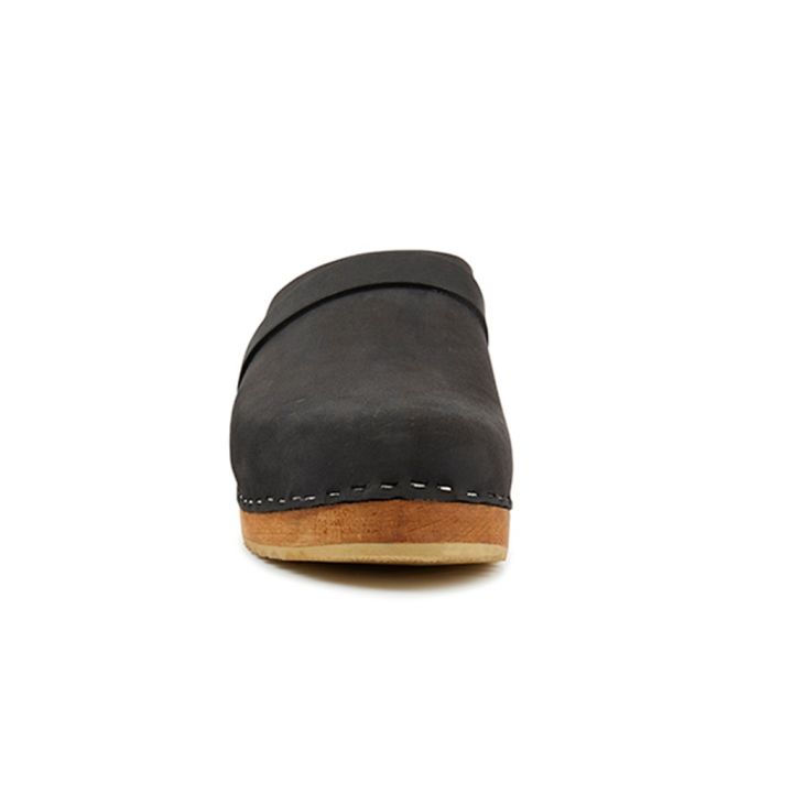 Sabots en Cuir de Nubuck - NOIR