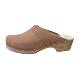 Sabot en cuir Nubuck - BEIGE