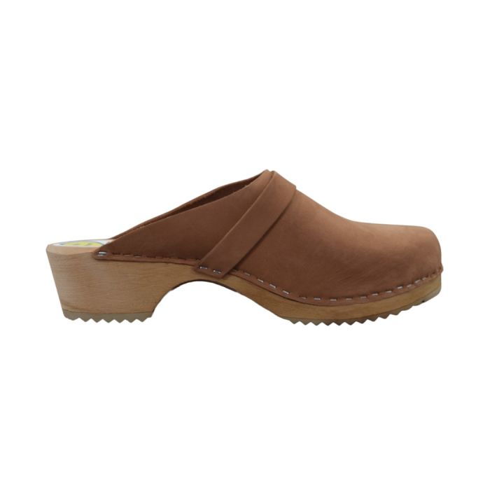 Sabot en cuir Nubuck - BEIGE
