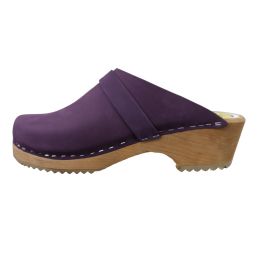 Sabot en cuir Nubuck - VIOLET LILAS