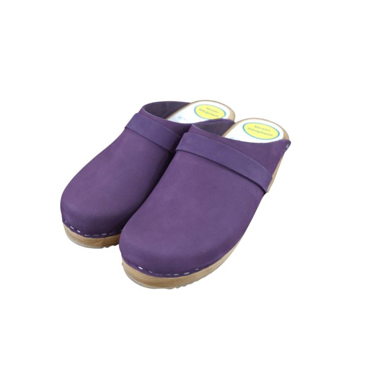 Sabot en cuir Nubuck - VIOLET LILAS