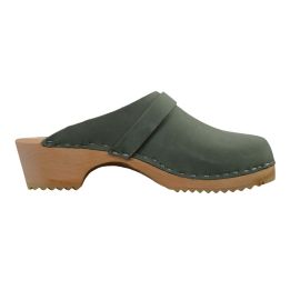 Sabots en cuir Nubuck - VERT FORET