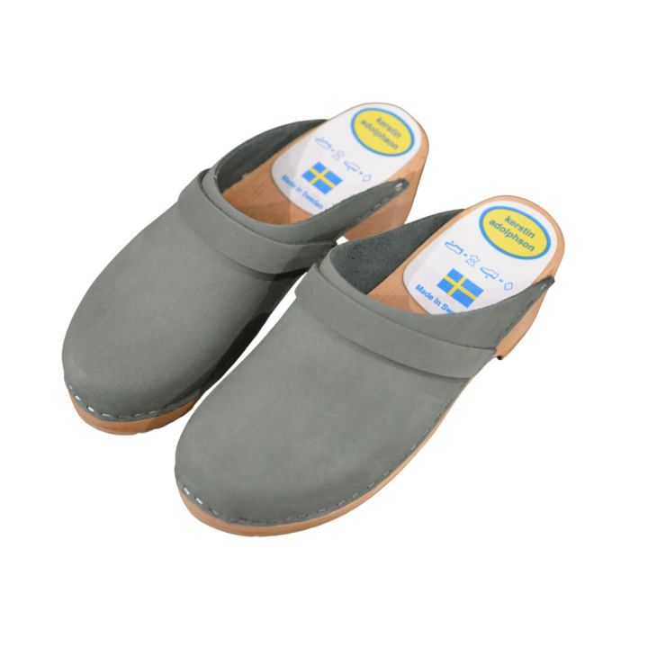Sabots en cuir Nubuck - VERT FORET