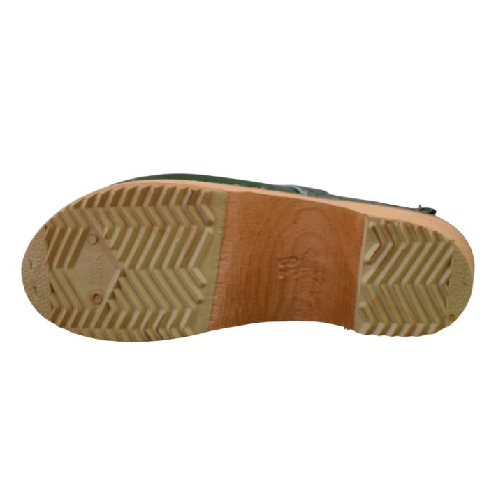 Sabot en cuir vernis - VERT BOUTEILLE