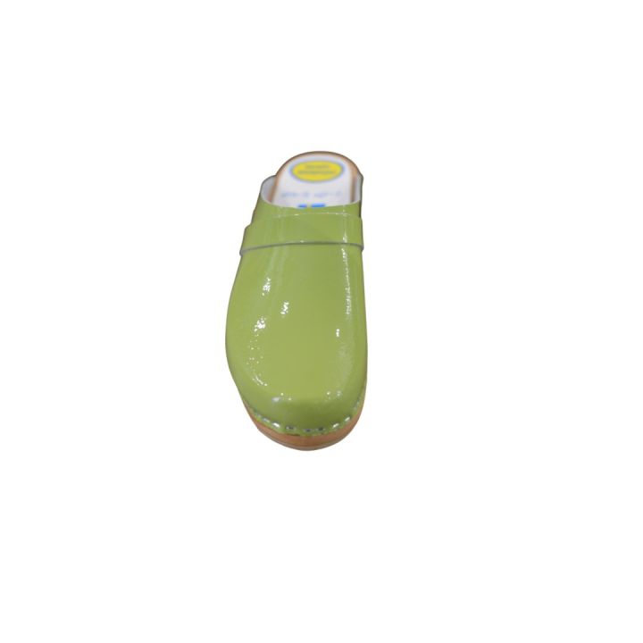 Sabot en cuir vernis - CITRON VERT