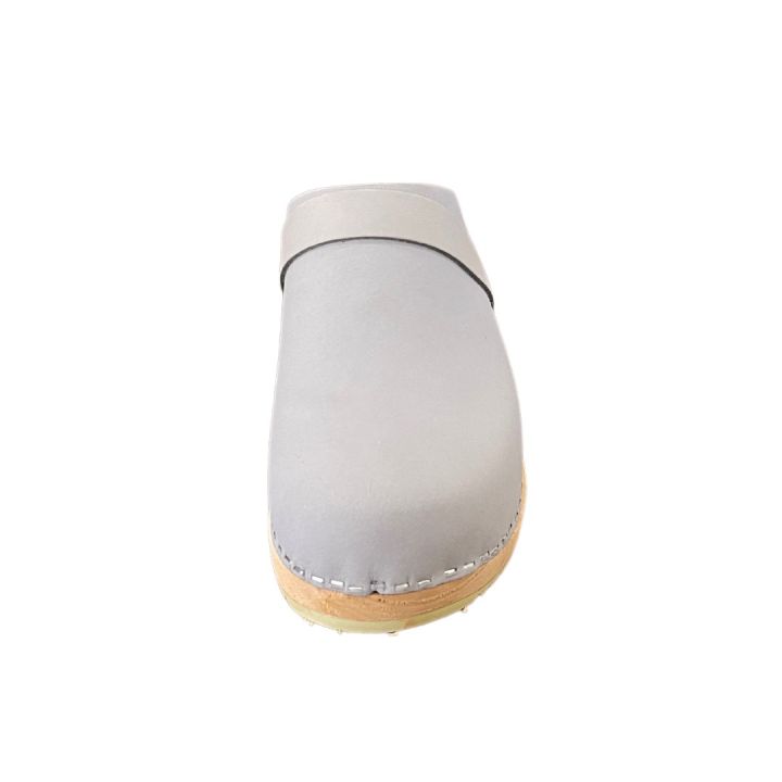 Sabots en cuir Nubuck - GRIS CLAIR