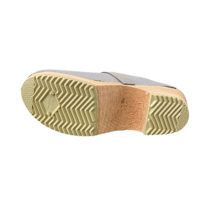 Sabots en cuir Nubuck - GRIS CLAIR