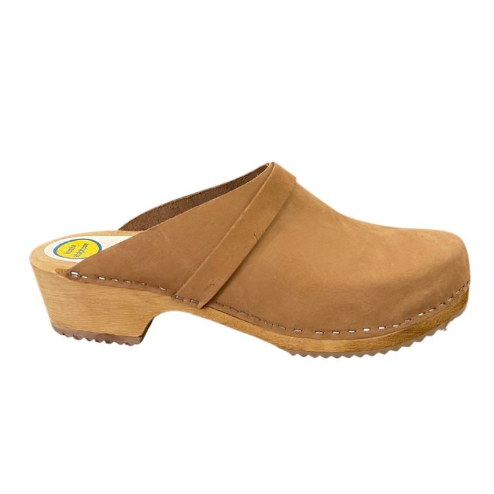 Sabots en cuir Nubuck - CAMEL