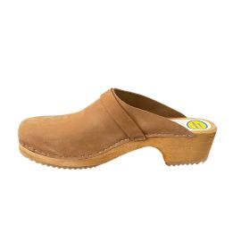 Sabots en cuir Nubuck - CAMEL