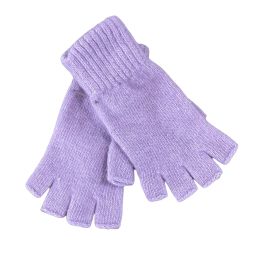 Mitaines en laine - VIOLET LILAS
