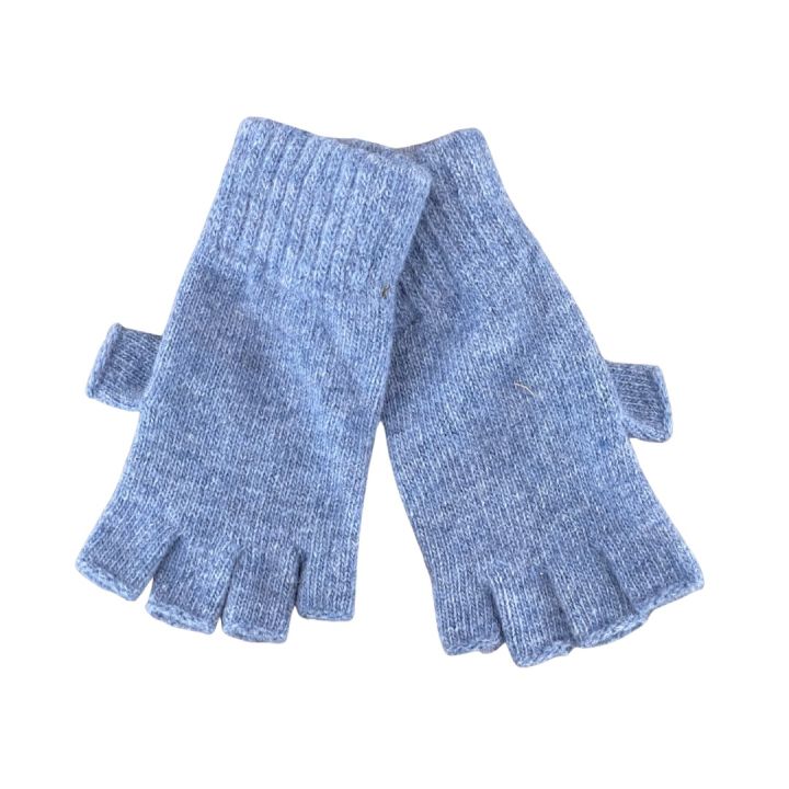 Mitaines en laine - BLEU GRIS