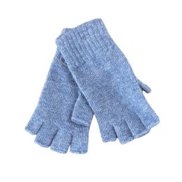 Mitaines en laine - BLEU GRIS