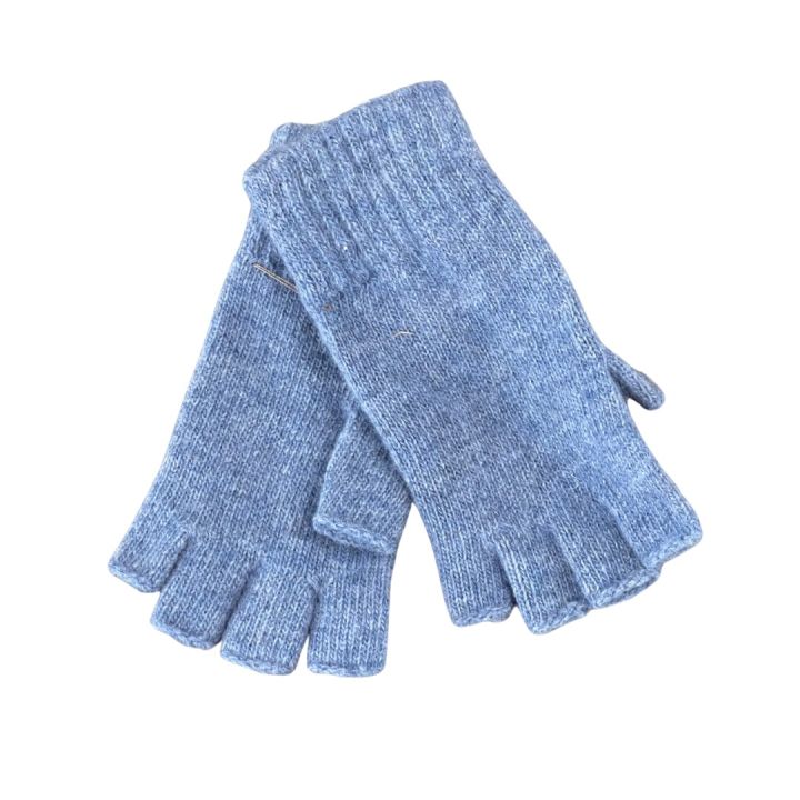 Mitaines en laine - BLEU GRIS