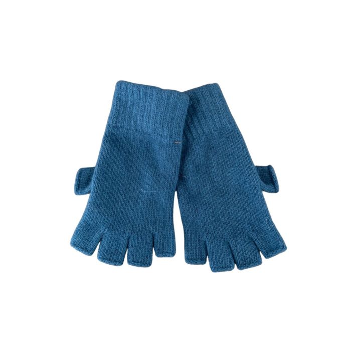 Mitaines en laine - BLEU CANARD