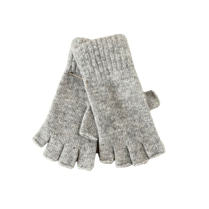 Mitaines en laine - GRIS CLAIR