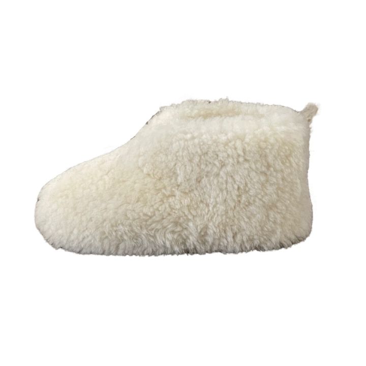 Chaussons en peau de mouton - BLANC
