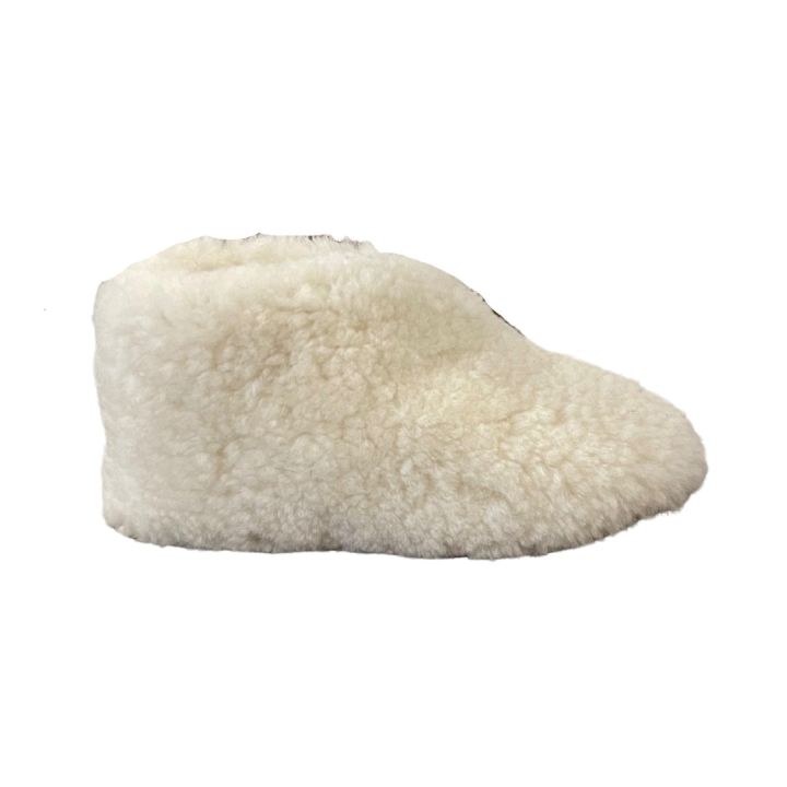 Chaussons en peau de mouton - BLANC