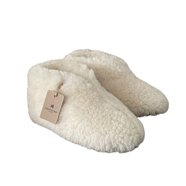 Chaussons en peau de mouton - BLANC