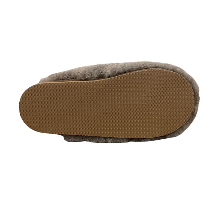 Chaussons en peau de mouton - TAUPE