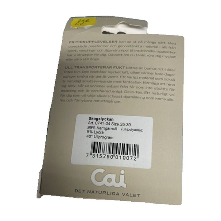 Cai Fritid & Uteliv wool socks - WHITE – étiquette