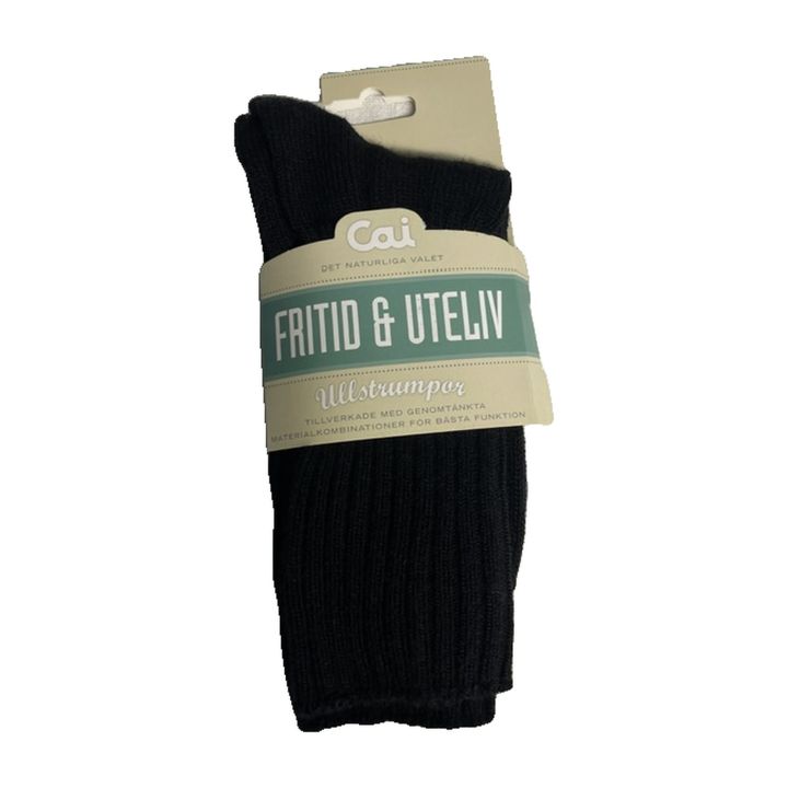 Chaussettes en laine Cai Fritid & Uteliv - NOIR