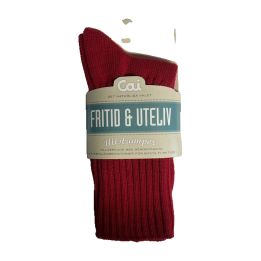 Chaussettes en laine Cai Fritid & Uteliv - ROUGE