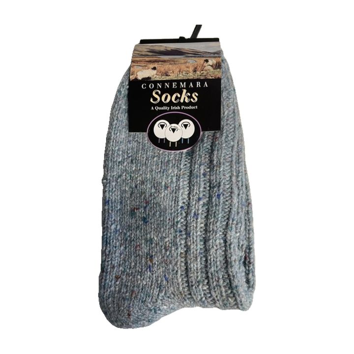 Connemara Flecks heather socks - BLUE