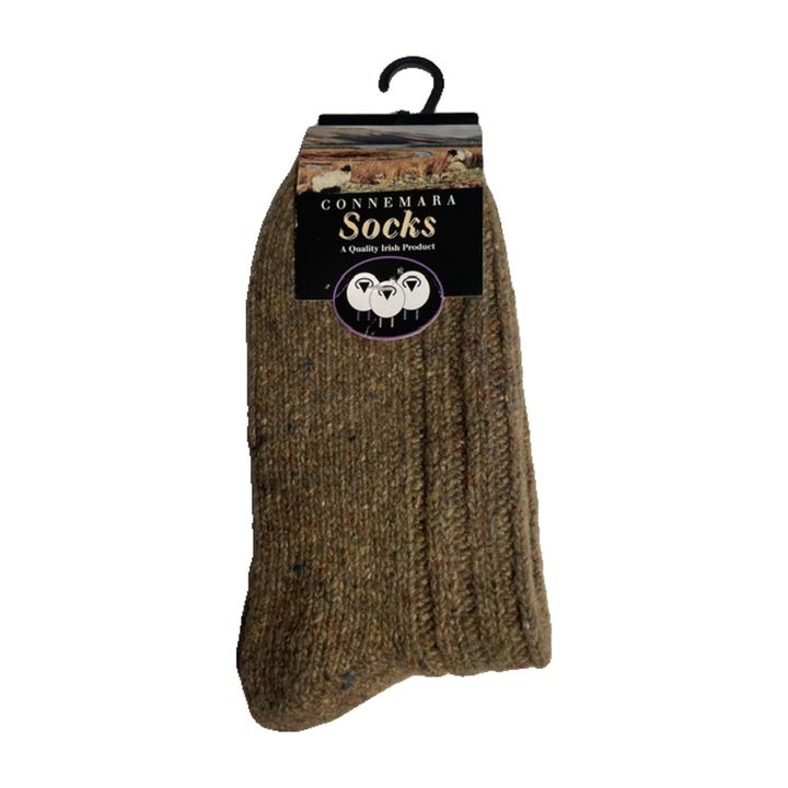 Chaussettes Connemara Flecks chinées - MARRON