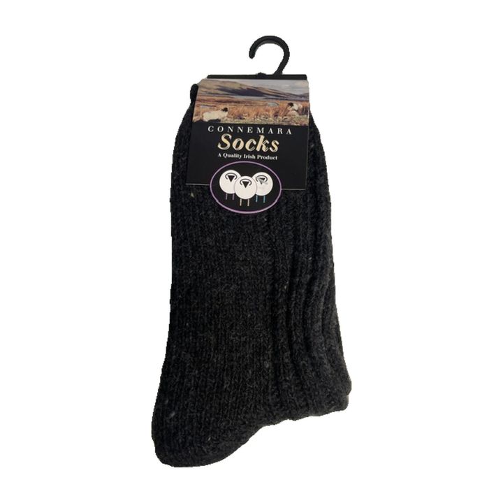 Connemara Flecks heather socks - BLACK