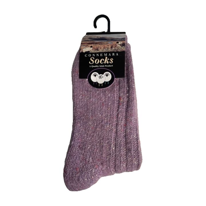 Chaussettes Connemara Flecks chinées - VIOLET