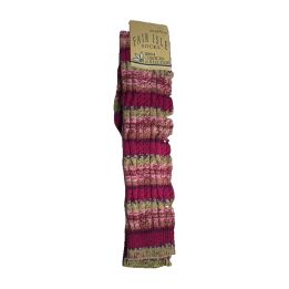 Long Fair Isle socks - PINK