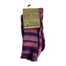 Fair Isle socks - PURPLE