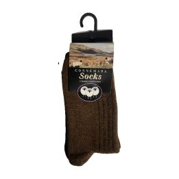 Connemara merino socks - BROWN