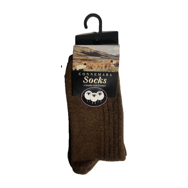 Connemara merino socks - BROWN