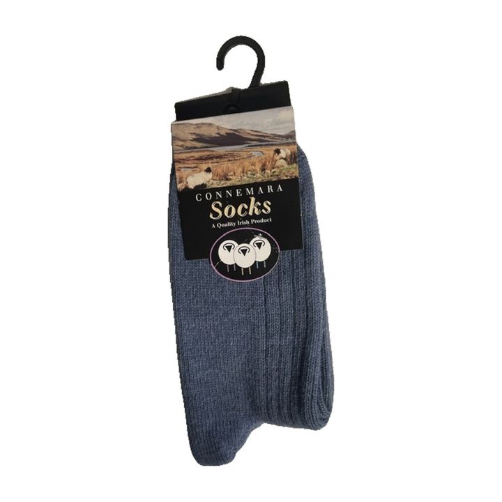 Connemara merino socks - BLUE