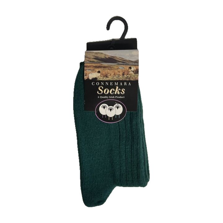Connemara merino socks - GREEN
