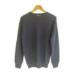 Merino and cashmere crew-neck jumper - NAVY