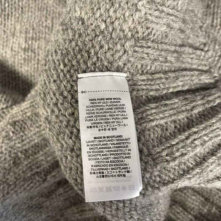 Men's wool jumper - GREY MARL