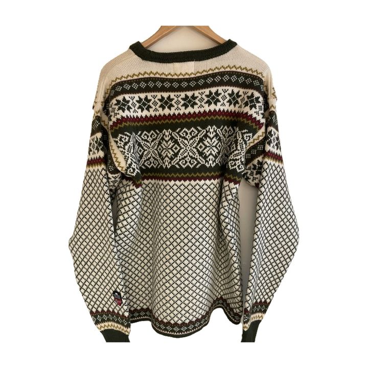 Norsk tröja - GRÖN OCH NATURVIT