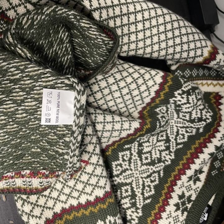 Norwegian jumper - GREEN AND ECRU