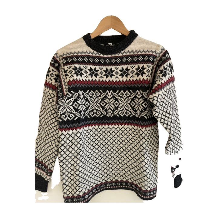 Pull norvégien - ÉCRU ET NOIR