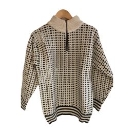 Pull camionneur jacquard - BLANC