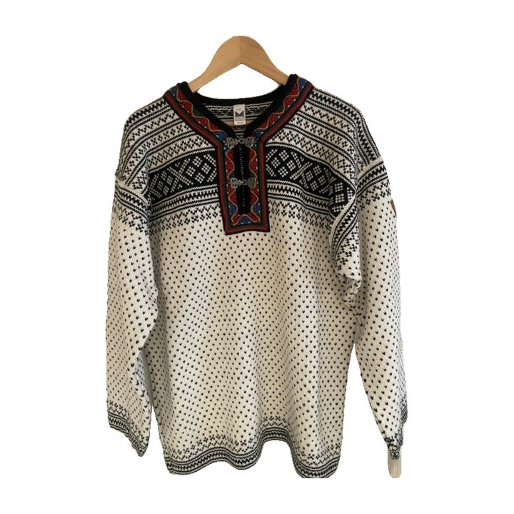 Norwegian jumper with trims - WHITE