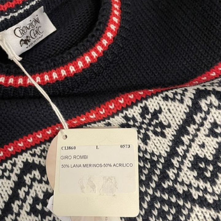 Jacquard-band jumper - NAVY
