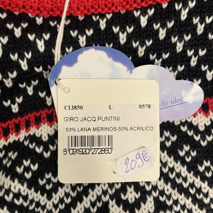 Pull moucheté à bande jacquard - NOIR