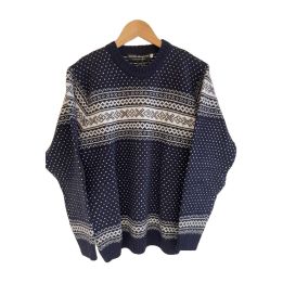 Pull écossais moucheté - BLEU MARINE
