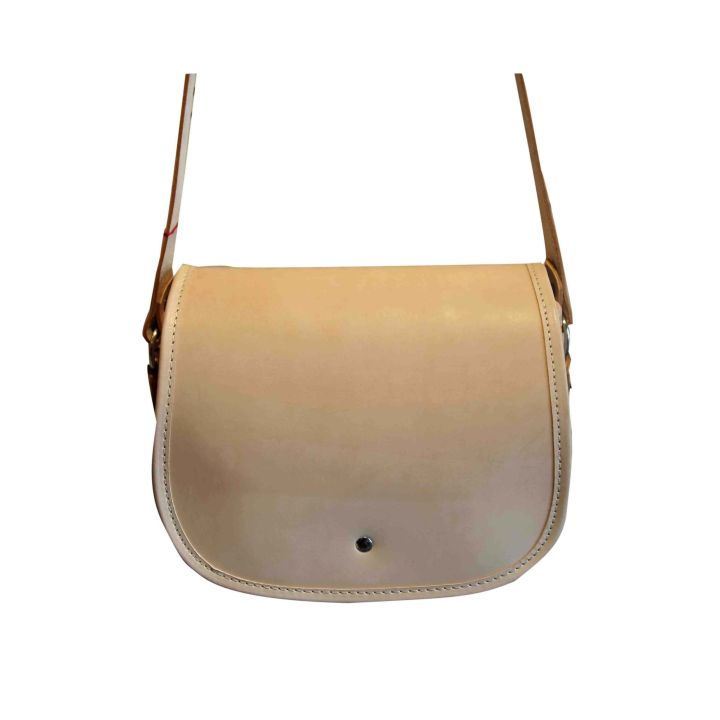 besace en cuir naturel 27 cm 22 cm