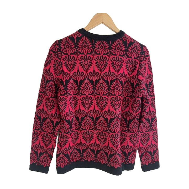 Gilet jacquard - ROUGE ET NOIR